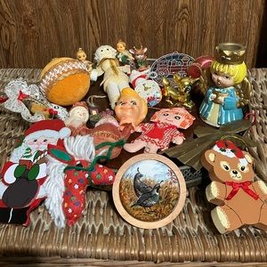 Vintage Assorted Lot of 21 Christmas Ornaments